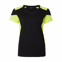 TOPSWEDE 211 T-shirt Dam Svart / Fluorescerande Gul
