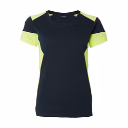 TOPSWEDE 211 T-shirt Dam Marin / Fluorescerande Gul