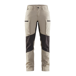BLÅKLÄDER Servicebyxa med stretch Dam Sand/Svart
