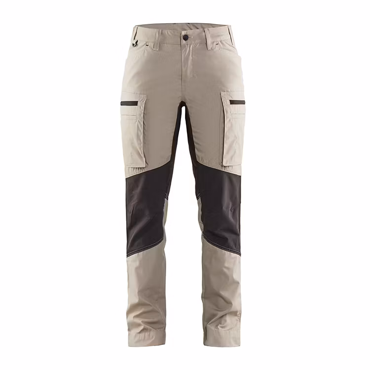BLÅKLÄDER Servicebyxa med stretch Dam Sand/Svart