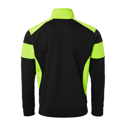 TOPSWEDE Zip tröja Svart / Fluorescerande Gul