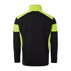 TOPSWEDE Half-Zip tröja Svart / Fluorescerande Gul