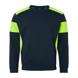 TOPSWEDE Collegetröja Marin / Fluorescerande Gul