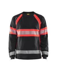 BLÅKLÄDER Långärmad T-shirt Varsel Sv/Varselröd