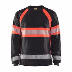 BLÅKLÄDER Långärmad T-shirt Varsel Sv/Varselröd