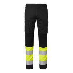 TOP SWEDE 220 Service Trousers Black/Flourescent Yellow C50