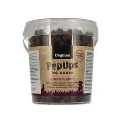 DOGMAN Pep Ups No Grain Lamm Hundgodis 500g
