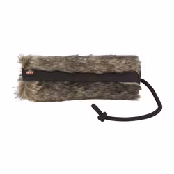 TRIXIE Pälsdummy, plysch/polyester, ø 6 × 20 cm, kaninpälslook/svart
