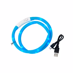 DOGMAN Blinkhalsband LED Turkos