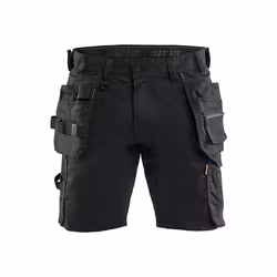 BLÅKLÄDER Hantverksshorts Stretch - Svart