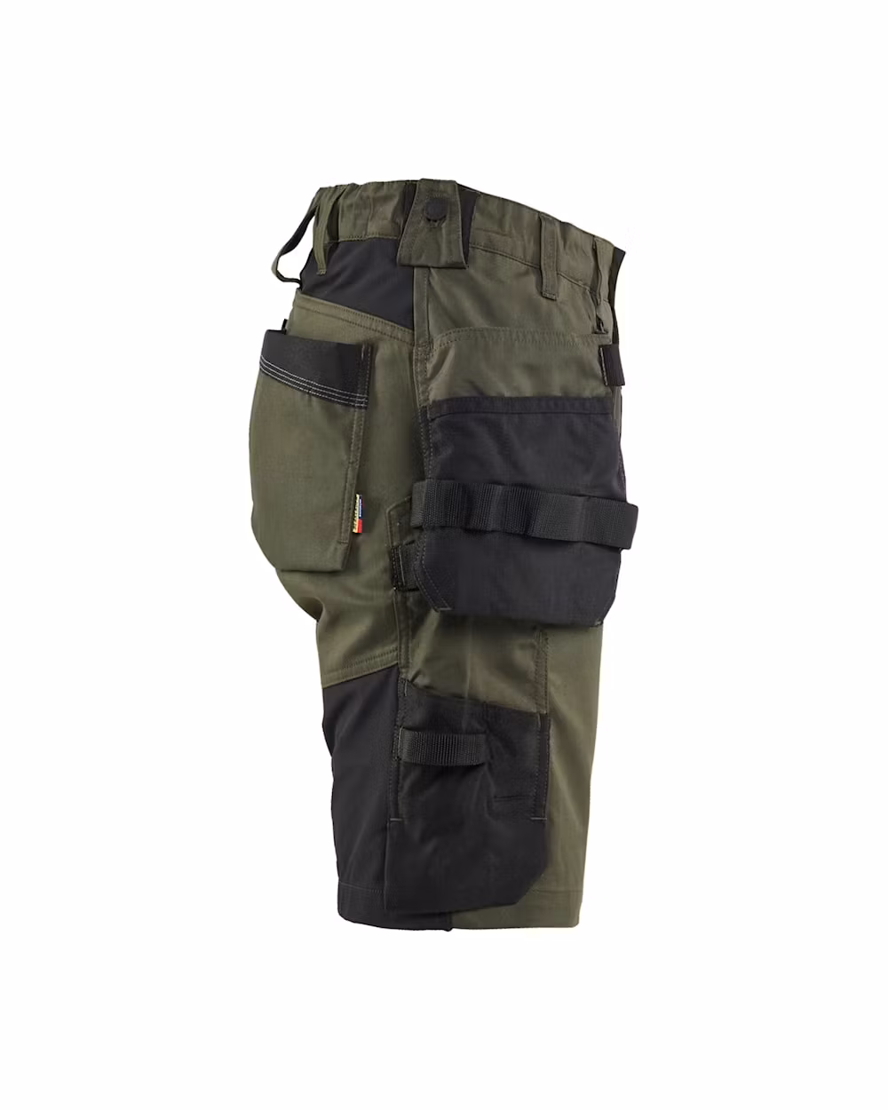 BLÅKLÄDER Hantverksshorts Stretch Dam - Skogsgrön/svart