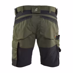 BLÅKLÄDER Hantverksshorts Stretch - Skogsgrön/svart