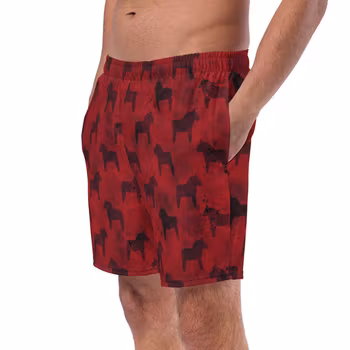 Badshorts - Dalahästar - Lingon