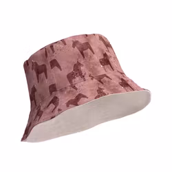 Vändbar Solhatt - Dalahästar - Hallon/Whisp