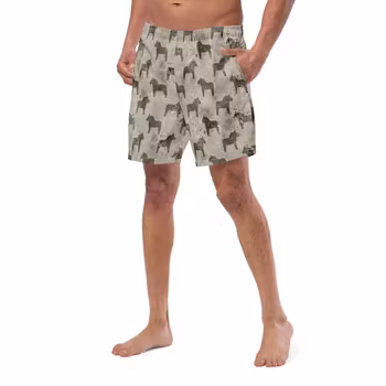 Badshorts - Dalahästar - Greige