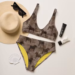 Bikini High Waist - Dalahästar - Brownie