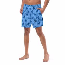 Badshorts - Dalahästar - Blå