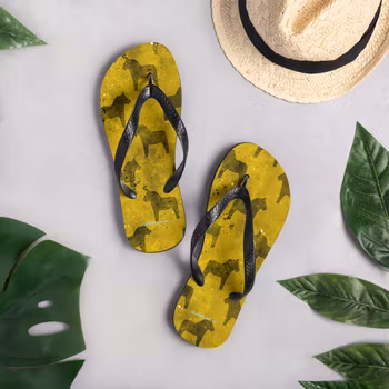 Flip-Flops - Dalahästar - Gul
