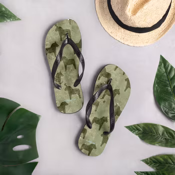 Flip-Flops - Dalahästar - Grön