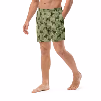 Badshorts - Dalahästar - Grön
