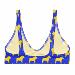 Bikini Top Sverigehästar Blå/Gul