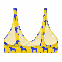 Bikini Top - Sverigehästar - Gul/Blå