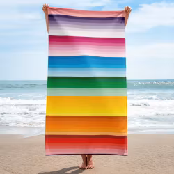 Handduk - regnbåge - 150x75 cm