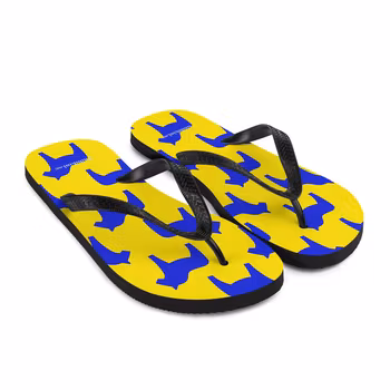 Flip-Flops Sverigehästar gul/blå