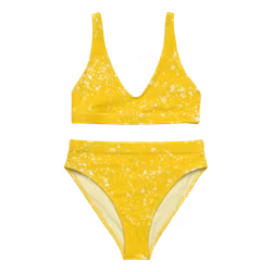 Bikini High Waist - Gul splatter