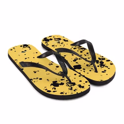 Flip-Flops - Splatter - gul/svart