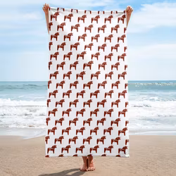 Handduk 150x75 cm - Dalahästar - Unicorn