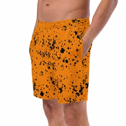 Badshorts - Splatter - Orange/svart