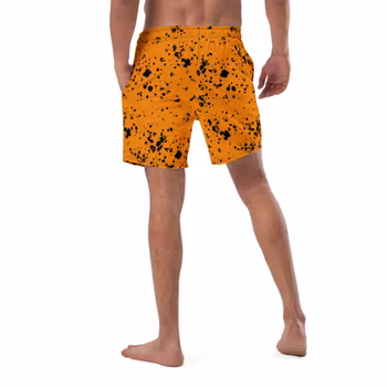 Badshorts - Splatter - Orange/svart