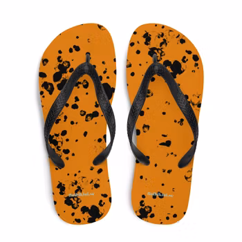 Flip-Flops - Splatter - orange/svart