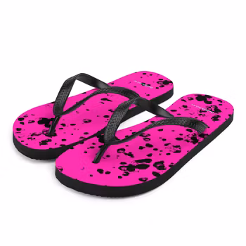 Flip-Flops - Splatter - Cerise/svart