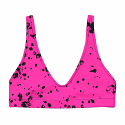 Bikini Top - Splatter - Cerise/Svart