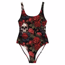 Baddräkt - Roses & Skulls