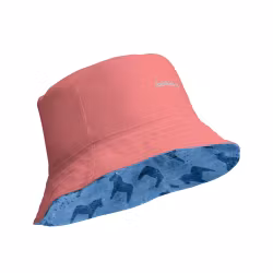 Vändbar Solhatt - Dalahästar - Blå/Froly