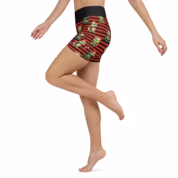 Bikini/Yoga Shorts - Ugly Christmas Cats