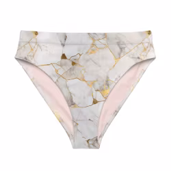Bikinitrosa - Marmor - Vit/Guld