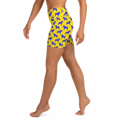 Bikini/Yoga Shorts - Sverigehästar Gul/Blå