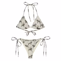 Trekantsbikini - Dalahästar - Cream