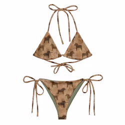 Trekantsbikini - Dalahästar - Nougat