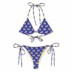 Trekantsbikini - Sverigehästar Blågul