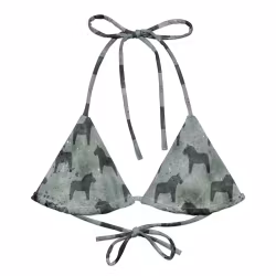Trekantsbikini överdel - Dalahästar - Melon