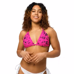 Trekantsbikini överdel - Cerise splatter