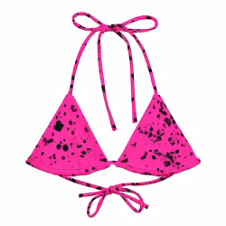 Trekantsbikini överdel - Cerise splatter