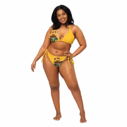 Trekantsbikini - Kurbits - Gul