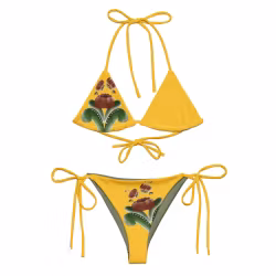 Trekantsbikini - Kurbits - Gul