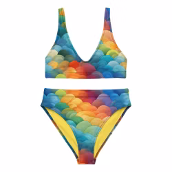 Bikini High Waist - Regnbåge - Fjäll